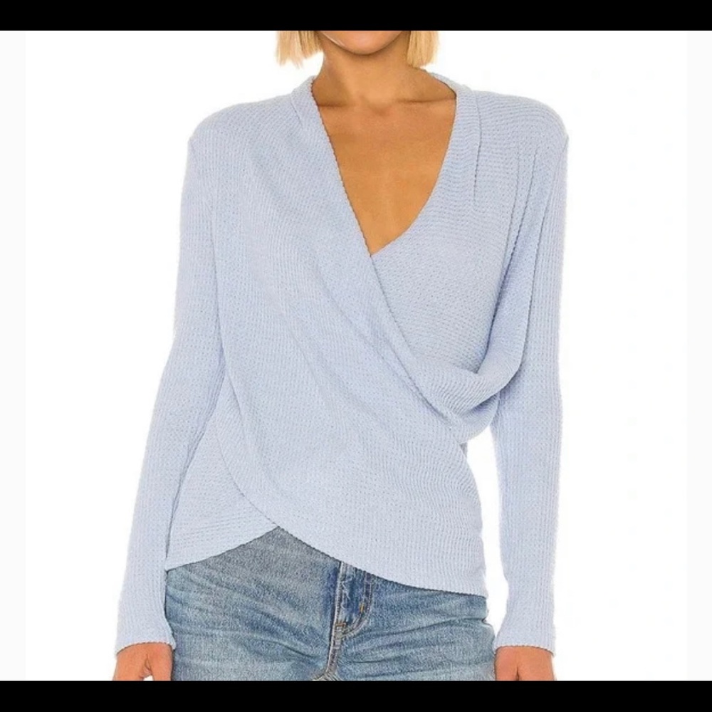 1 State blue cross over sweater